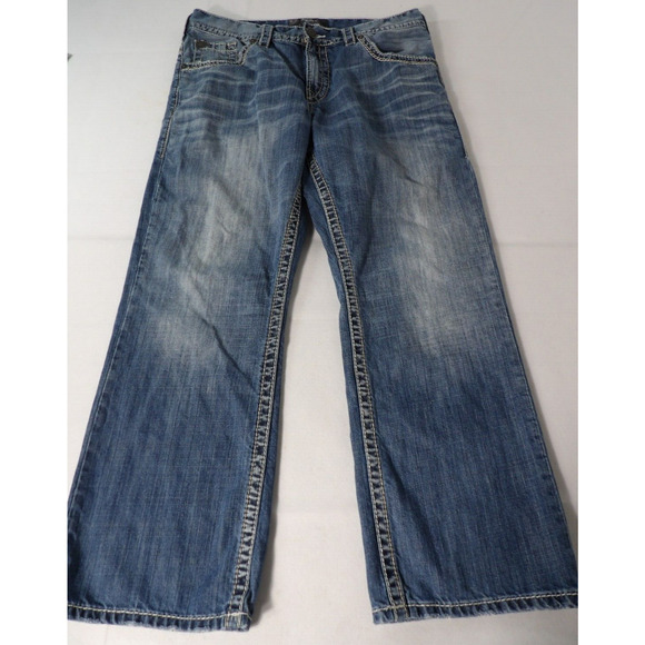 Silver Jeans Mens Gordie 34/30 Thick Stitch Y2K Denim Casual Rockabilly Bootcut - Picture 5 of 16